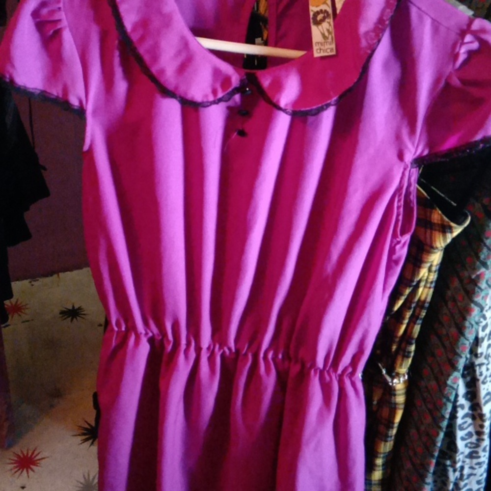 Mimi Chica Hot Topic M Babydoll purple vintage